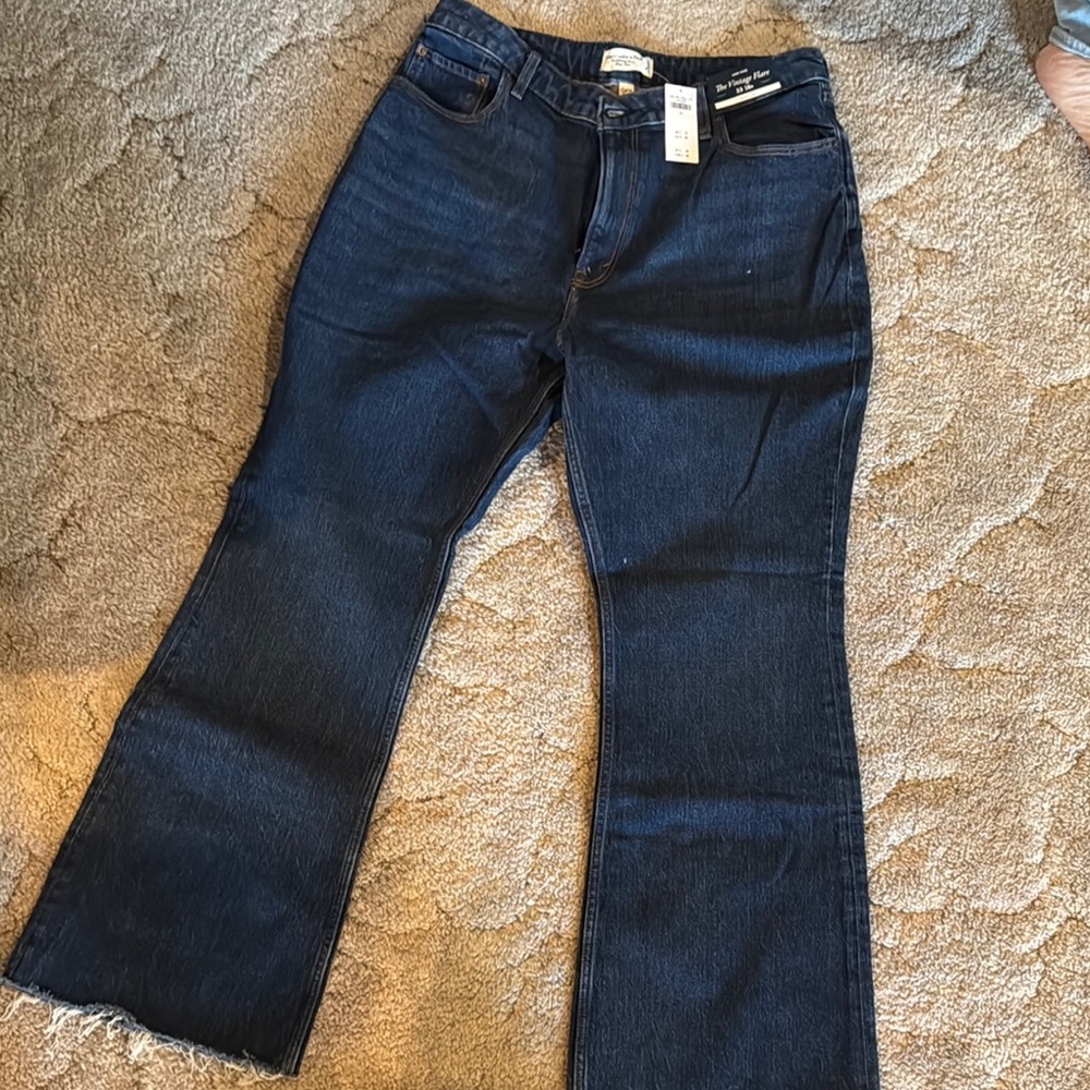 Abercrombie & fitch Women's Dark Blue Jeans